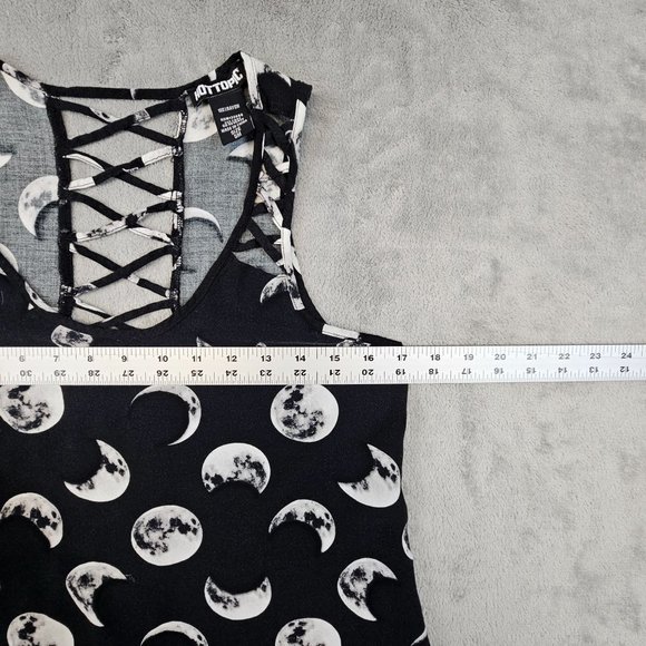 Hot Topic Moon Phases Tank Top Lace-Up Back Grunge Witchy Aesthetic Size Small - Picture 6 of 13
